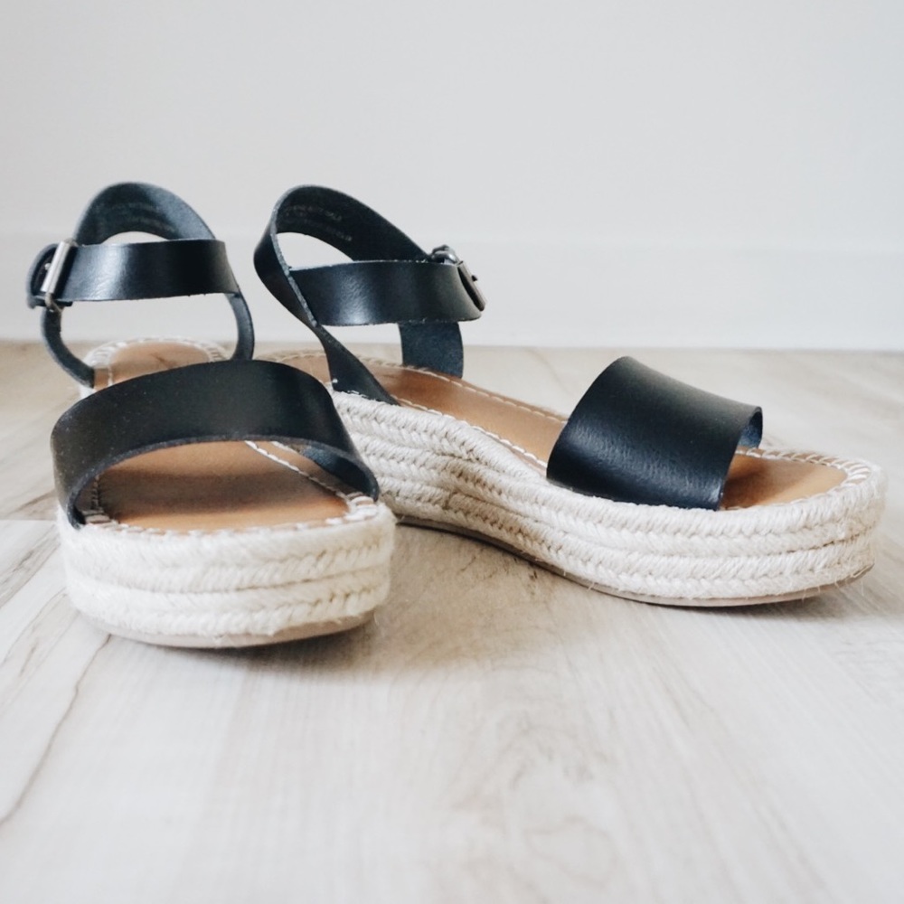 Black Espadrille Sandal